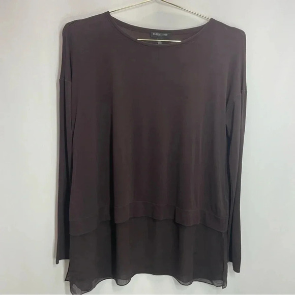 Eileen Fisher Silk Long Sleeve Blouse - Picture 1 of 5